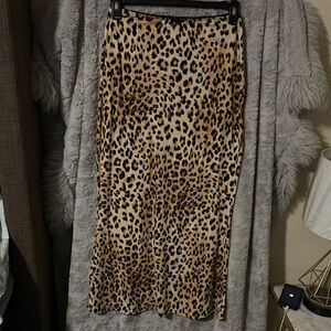 Black and Brown Midi Pencil Skirt for Night Out